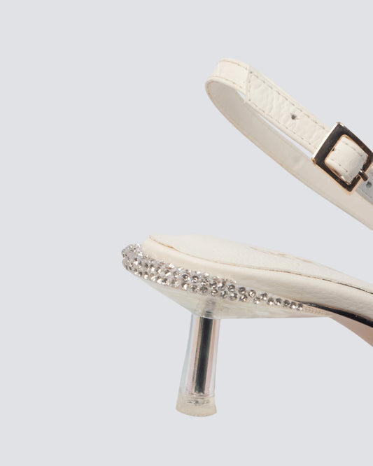 TACON STILETO TACON PIEDRAS BEIGE