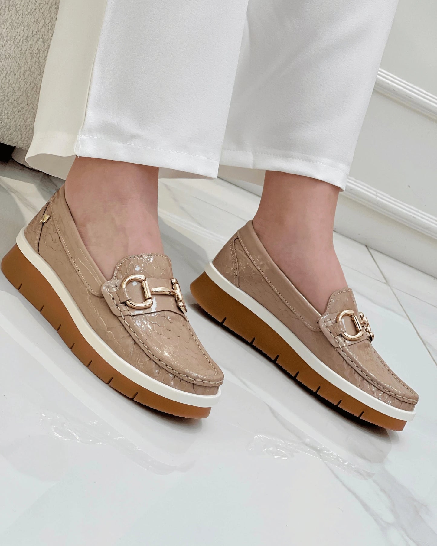 MOCASIN FOLIA BEIGE