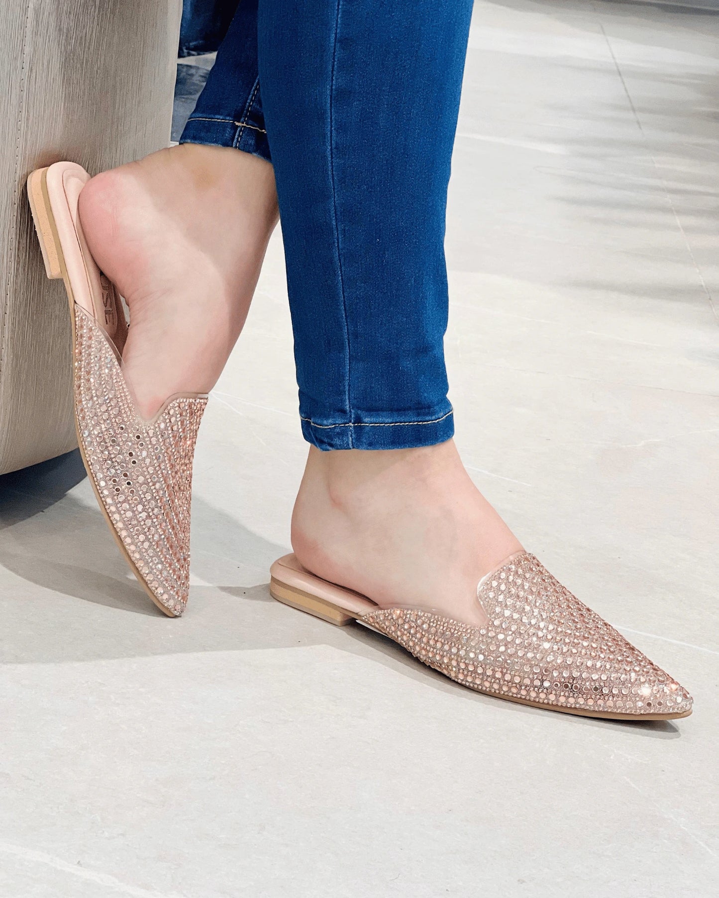 MULE NUDE BRILLANTE GLAM