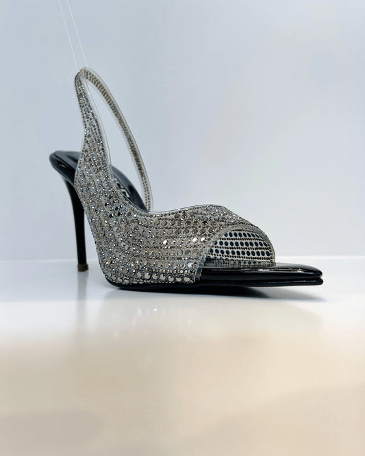 TACON ELEGANTE BRILLANTE CHAROL NEGRO