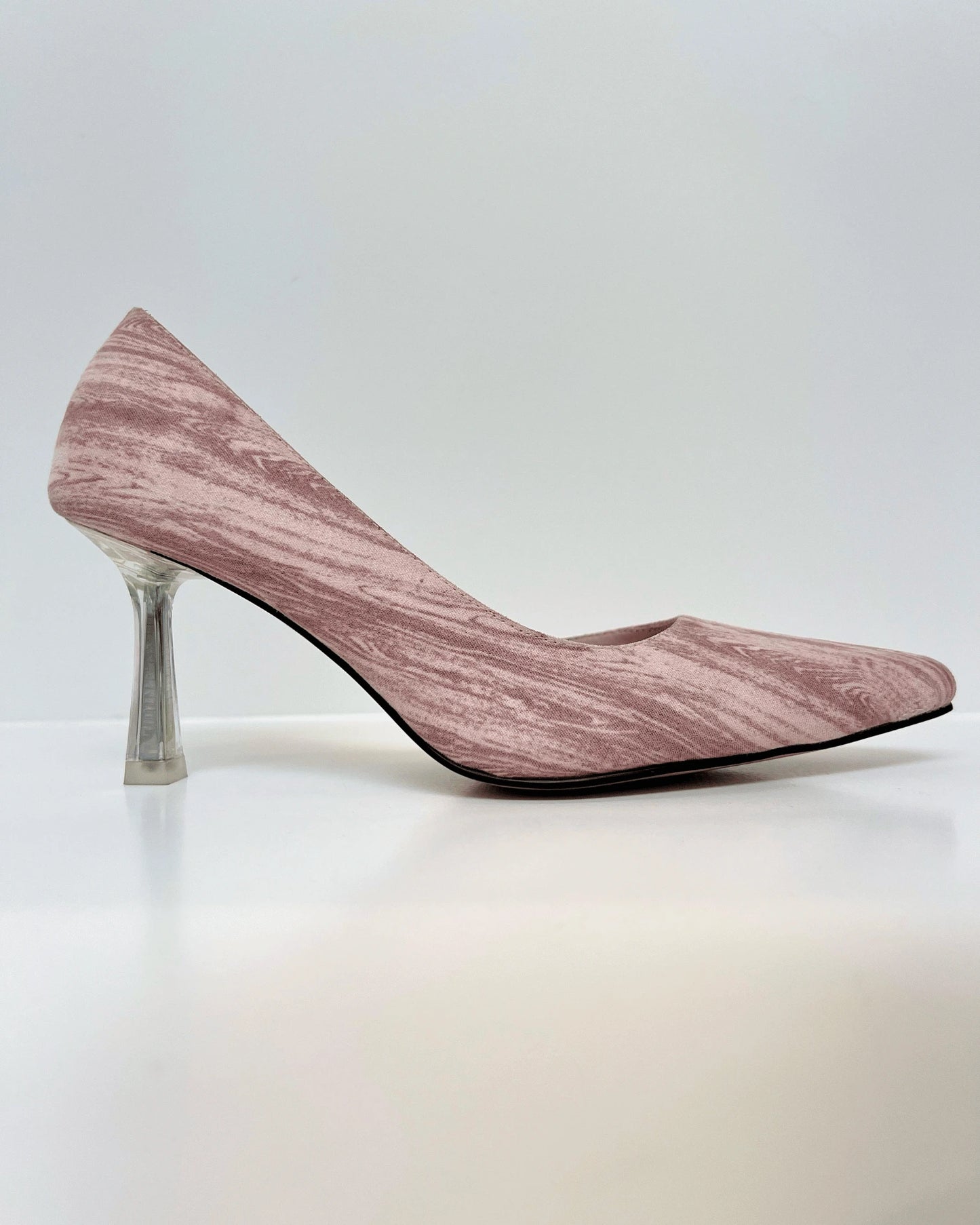 TACON ROSA MARMOL CON TACON TRANSPARENTE