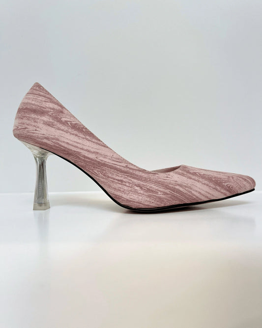 TACON ROSA MARMOL CON TACON TRANSPARENTE