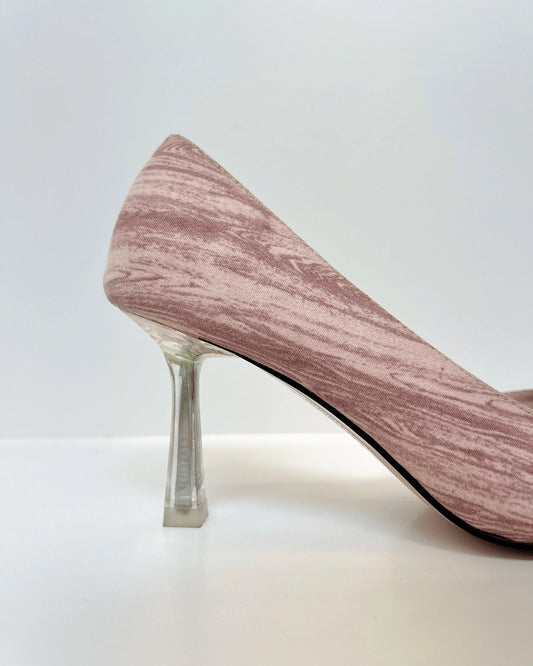 TACON ROSA MARMOL CON TACON TRANSPARENTE