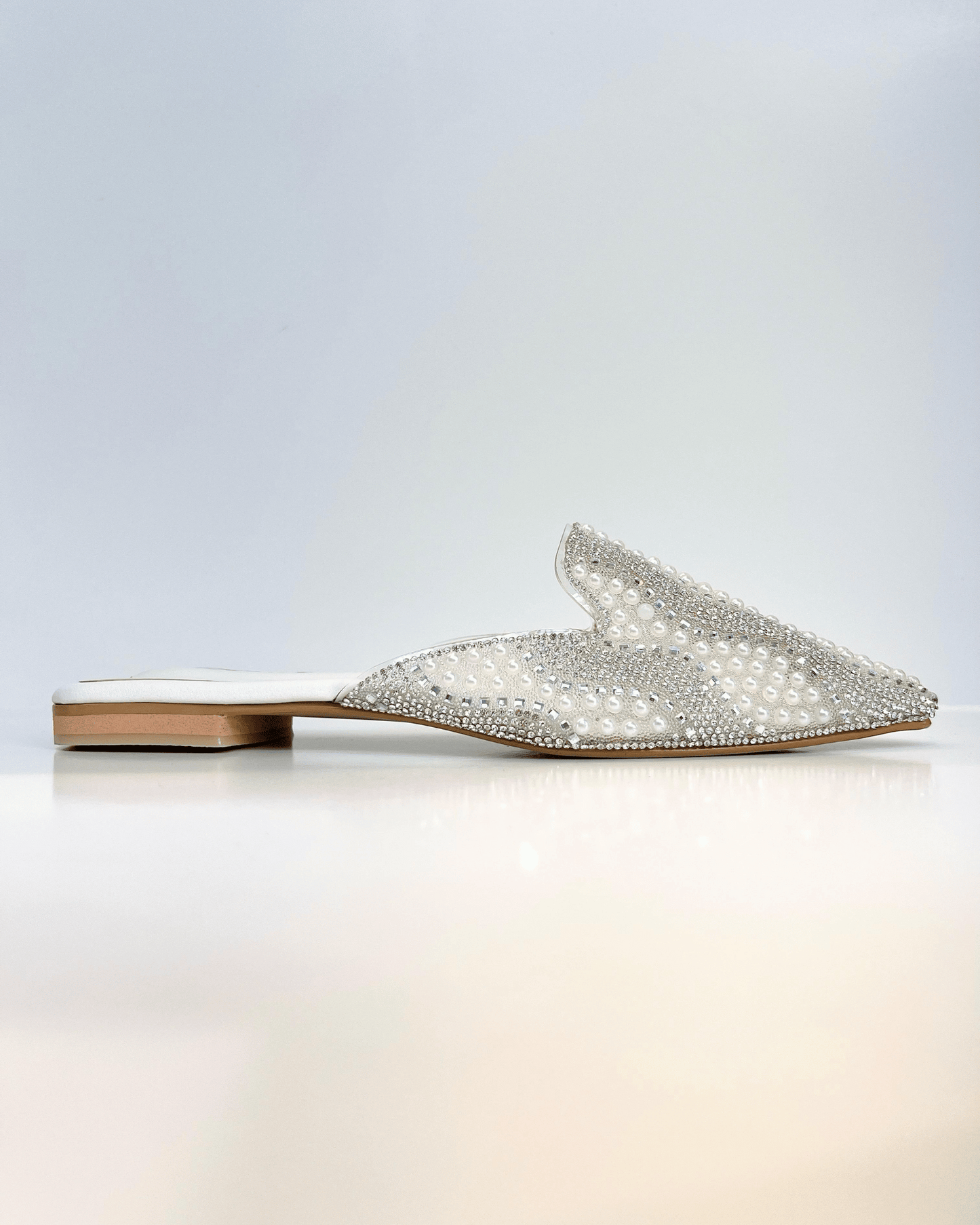MULE TALCO BRILLANTE CON PERLAS