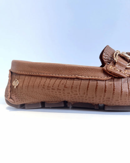 MOCASIN  MIEL HERRAJE METALICO