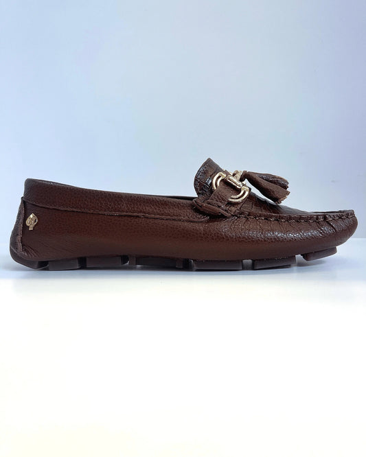 MOCASIN  CAFE HERRAJE METALICO